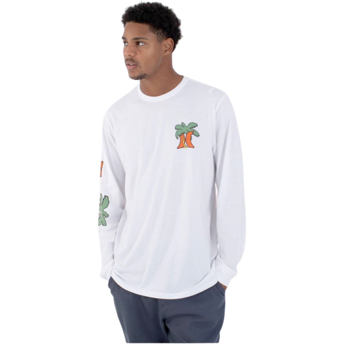 2026 Hurley Da Uomo Maglietta A Maniche Lunghe OZ HFA25MMTL04310 - White